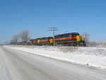 Stub eastbound passes the Wilton Pocket, Dec. 28, 2010.