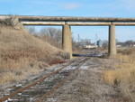 Looking north along the Oakland branch, under the main line towards Hancock.