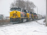 West train at "King's Crossing" in Coralville, Dec. 3, 2008.