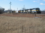 KCSP holding at CTC Fruitland, waiting for switchers to clear at Muscatine yard, Dec. 5 2007.