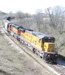 After receiving a roll-by from an IAIS MOW crew in Atlantic, detour passes under the landfill road southeast of town.