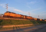 UP 6666 West, CPWNA-04, waits for a new crew on the Rock Island Arsenal on 5/5/05.