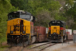 BICB-01 passing IAIS 706 which will be used as a "caboose" for CBBI-01.  Division St; Davenport, IA.