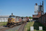 Now with a CP crew, KCS 4609 continues west at 1st St; Davenport.