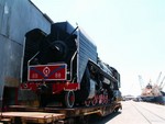 Loaded on flat cars at Port of Houston, TX