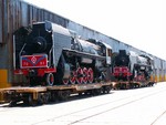 Loaded on flat cars at Port of Houston, TX