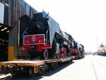 Loaded on flat cars at Port of Houston, TX