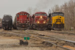 IAIS 511, CP 9810 & ICE 105 @ West Davenport, IA.  April 29, 2013.