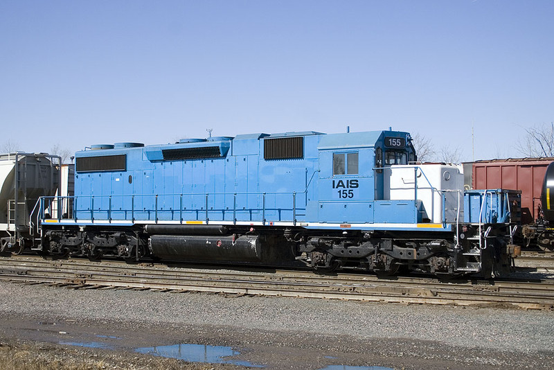 IAIS 155 @ IC&E's West Davenport Yard in Davenport, IA enroute to the IAIS.  March 10, 2007.