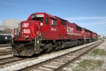 SOO 6044 waits for the next ADM syrup train at Rock Island, IL.  March 22, 2010.