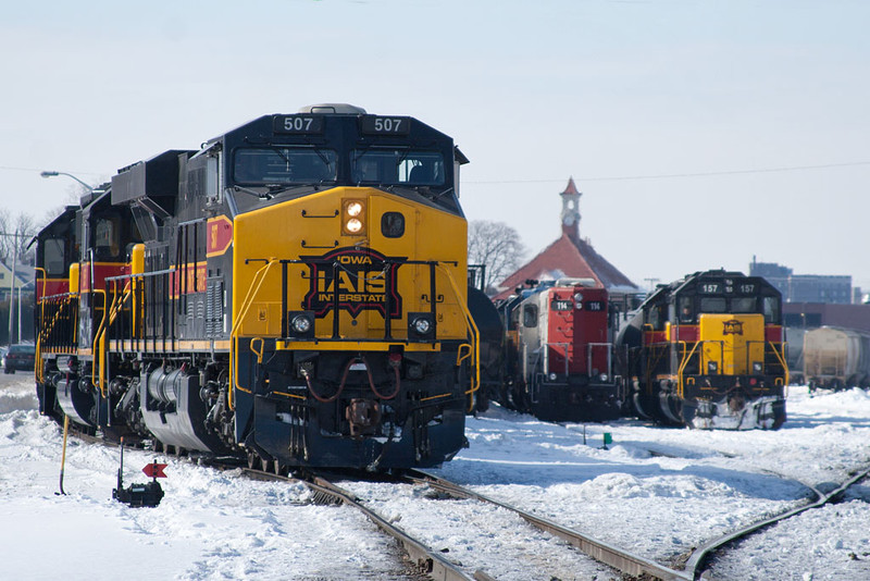 CBBI-10 (507), B73-11 (ICE 114) & RISW-11 (157) @ Rock Island, IL.  February 11, 2011.