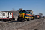 B73 (114) meets SISW-27 (704) @ 44th St; Rock Island, IL.   February 27, 2012.