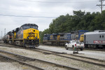 The circus train arrives as CBBI-30 switches @ Rock Island, IL.  August 31, 2010.