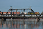 Patriot Fuels 250 tags along with BICB-15 over the Government Bridge into Davenport, IA.  August 16, 2011.