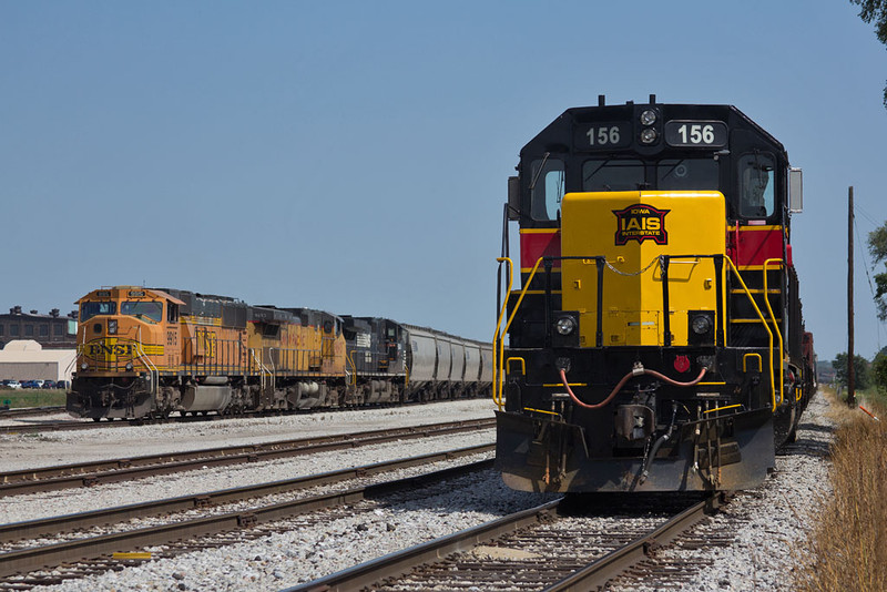 PEDM-22 (BNSF 9915) & BISI-21 (156) @ Silvis, IL.   August 22, 2012