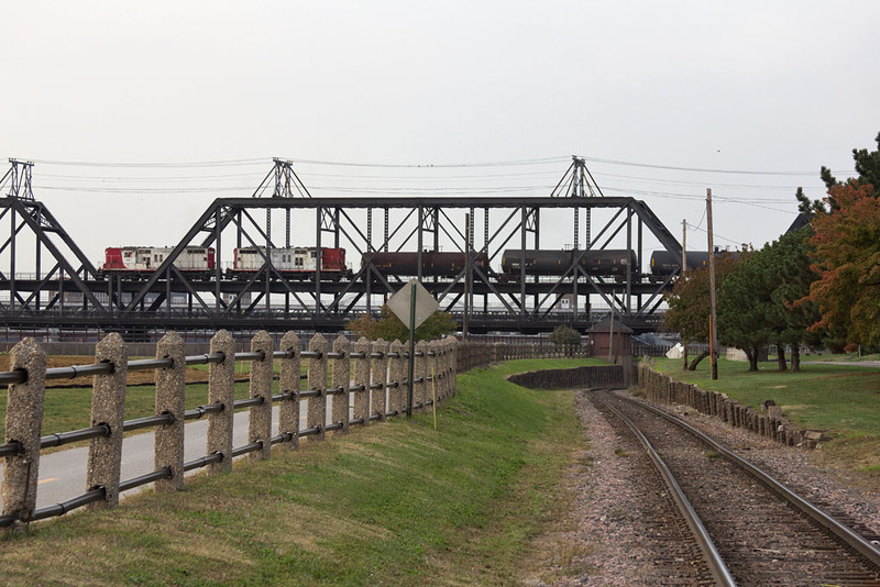 CP's B73-26 on the Gov't Bridge; Davenport, IA.   September 26, 2012.