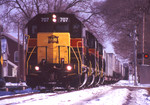 IAIS 707 with BICB-12 @ 5th St; Davenport, IA.  December 13, 2005.