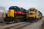 BNSF R-CHI4271-15 & IAIS 716 @ Rock Island, IL.  December 15, 2006.