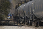 DME 3800 helps the ICE 114 up the hill to the IAIS mainline @ Missouri Division Jct; Davenport, IA.  November 6, 2009.