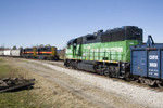 RISW-27 meets BNSF's R-CHI427 @ Moline, IL.  October 27, 2010.