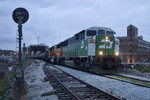 BNSF 8116 & BNSF 8175 on MEBI-27 @ Davenport, IA.  The SD60M's were borrowed off a CB to DM Detour.  October 28, 2010.