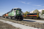 BNSF 8116 on RISW-29 @ Rock Island, IL.  The SD60M's will be returned on the next BNSF Detour.  October 29, 2010.