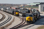 An extra SISW (504) switches the east end of Silvis yard.  November 18, 2011.