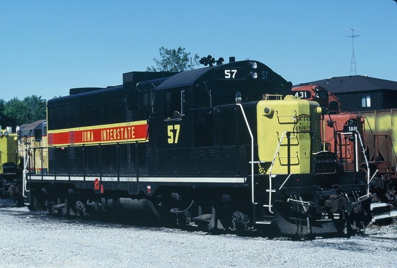 Before the 3 digit numbering system, 57 sits in the Iowa City yard. 3-Sept-87