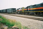 Shoving loads back into Ozinga, after setting the empties over to the main.  June 28, 2005.