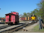 BISW and the caboose in the Evans yard, April 26, 2006.