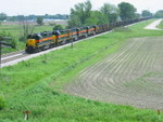 The coal train makes a rare daylight appearance on the 1st sub., June 7, 2008.