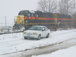 Eastbound and the trusty Tempo at the west end of N. Star.