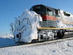 Good old wintertime!  I think this was the lead unit going to Cedar Rapids last night....