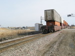 Motorist's delight- the train stopped with just one and a half carlengths blocking highway 6.