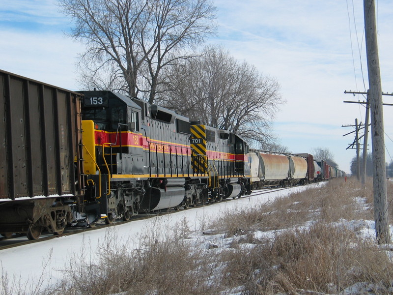 The turn heads in while the coal empties wait on the main.