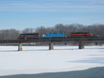 Turn's power on the Cedar River Bridge, Feb. 7, 2007.