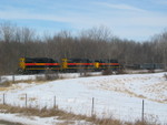 West train waits by the 210 crossing, Feb. 7, 2007.