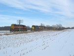 The crews are swapping power around at the west end of N. Star siding, Feb. 7, 2007.