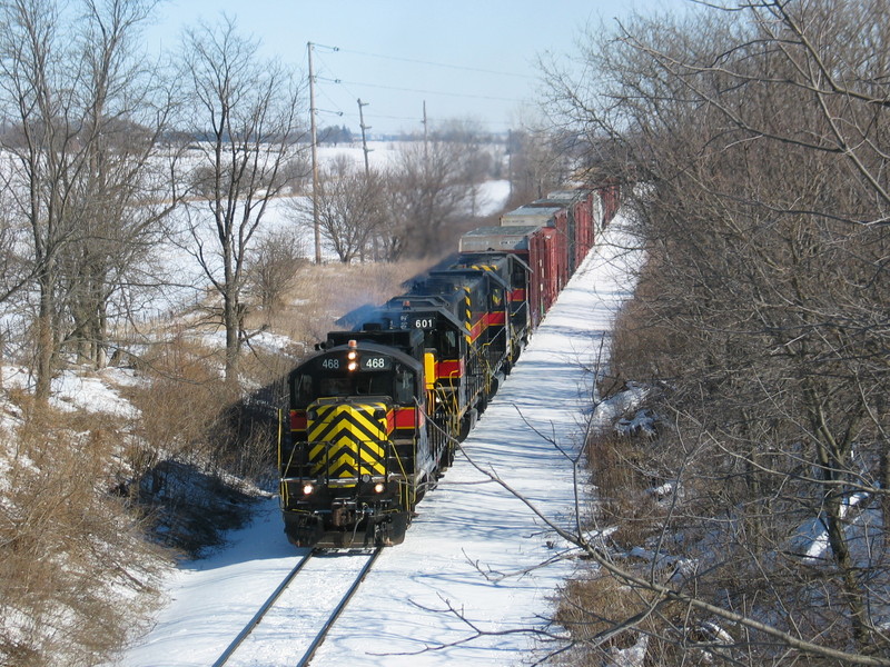 West train at Midway Hill east of Iowa City.