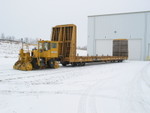 Norfolk Iron and Metal's trackmobile is parked outside.