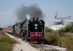 Eastbound coasting by Hawkeye (Coralville), IA.