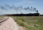 The excursion heads up the east leg of the wye off the CIC at Yocum Connection (Homestead), IA.