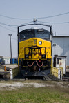 IAIS 507 takes a spin on the turntable at IC&E's Nahant Yard in Davenport, IA so it can be placed back-to-back with IAIS 509.  26-Sept-2008.