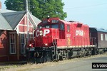 The CP Rail Geometry Train heads east back to Bureau as it works Sub 2.  Chillicothe, IL.  3-Jun-2005.