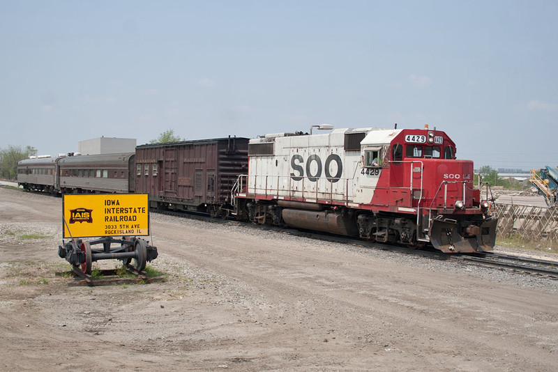 After laying over in Davenport for about an hour, a new IAIS crew takes the Geo Train east past Rock Island, IL.