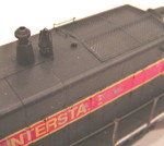 Top view showing the Detail Associates see-through radiator grills, with a base of styrene beneath.