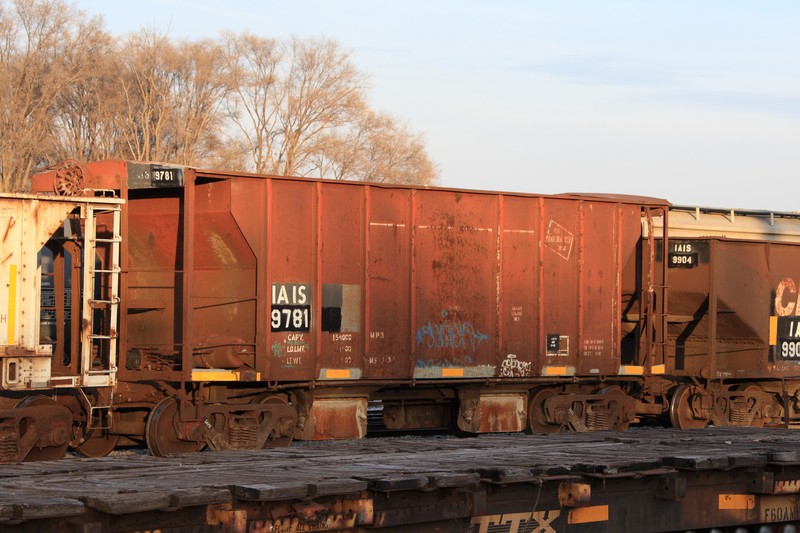 IAIS 9781 in the Rock Island, IL, yard on 29 Nov 2013