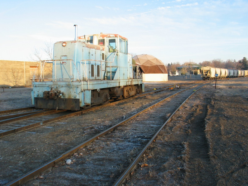 Lone Star Cement's centercab GE in the interchange yard at La Salle.  Feb. 14, 2006.