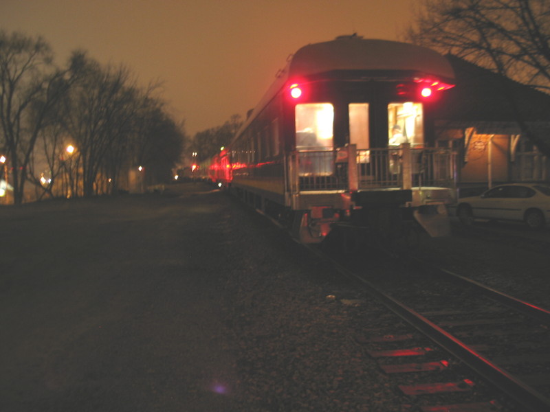 Inaugural Express is ready to head west from Iowa City, Jan. 11, 2007.
