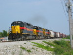 Westbound CR job at Coralville, Aug. 2, 2007.